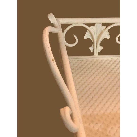 White Metal Tray with Handles 18" x 10.5" - Picture 4 of 8